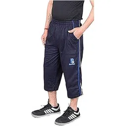 devil Mens Cotton Three by Fourth, 3/4, Capri, Three Quarter (Navy Blue)-(Pack of 01)-picture-10