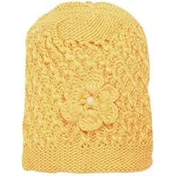 devil Women's Designer Winter Woolen Yellow Cap-picture-27