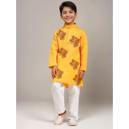 DEVOILER Boys Ethnic Motifs Printed Straight Kurta-picture-21