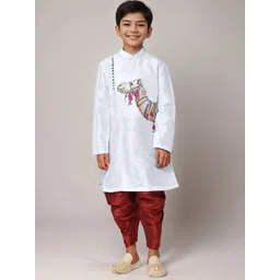 DEVOILER Boys EthnicMotifs Printed Straight Kurta-picture-14