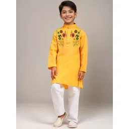 DEVOILER Boys Floral Printed Straight Kurta-picture-15