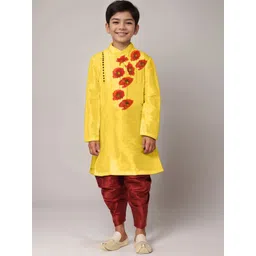 DEVOILER Boys Floral Printed Straight Kurta-picture-13