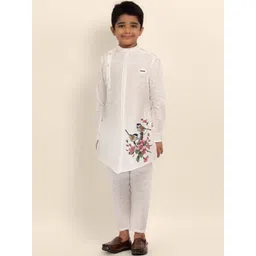 DEVOILER Boys Floral Printed Straight Kurta-picture-18