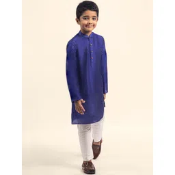 DEVOILER Boys Mandarin Collar Straight Kurta-picture-29