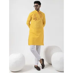 DEVOILER Ethnic Motifs Printed Band Collar Straight Kurta-picture-21