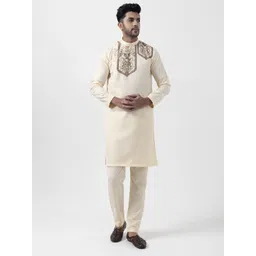 DEVOILER Floral Printed Band Collar Pure Cotton Straight Kurta-picture-15