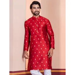 DEVOILER Men Embroidered Thread Work Jacquard Kurta-picture-37