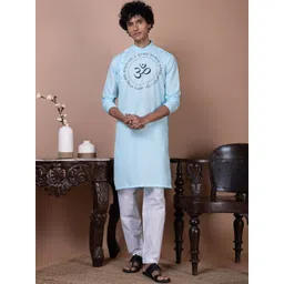 DEVOILER Men Ethnic Motifs Printed Kurta-picture-11