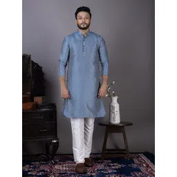 DEVOILER Men Jacquard Kurta-picture-35