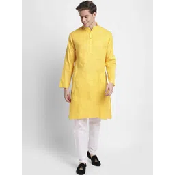 DEVOILER Men Thread Work Summer Sheers Kurta-picture-20