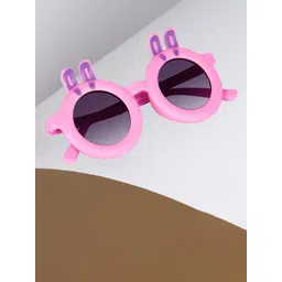 DEXENT COLLECTION Kids Round Sunglasses with UV Protected Lens Etet Round Pink-picture-10