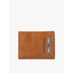 Dezire Crafts Men Tan Cut Work Two Fold PU Wallet-picture-20