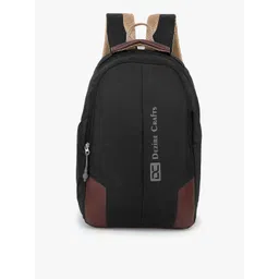 Dezire Crafts Unisex Black & Brown Brand Logo Backpack-picture-34