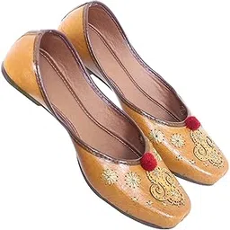 dfr Casual Brown Rajasthani Juti's Mojari Jutti's for Women-picture-34