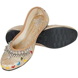dfr Women Ethnic Rajasthani Embroidery with Payal Punjabi Mojari's Juti Shoe Jutti’s-picture-21