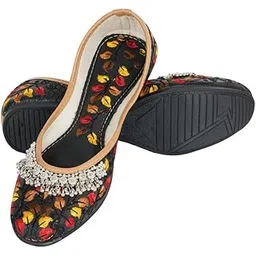 dfr Women Ethnic Rajasthani Embroidery with Payal Punjabi Mojari's Shoe Juti Jutti’s-picture-36