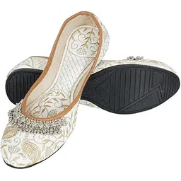 dfr Women Ethnic Rajasthani Embroidery with Payal Punjabi Mojari's Shoe Juti Jutti’s-picture-31