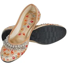 dfr Women Ethnic Rajasthani Embroidery with Payal Punjabi Mojari's Shoe Juti Jutti’s-picture-32