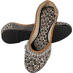 dfr Women Rajasthani Embroidered with Payal Punjabi Mojari Jutti Jutis Shoe-picture-27