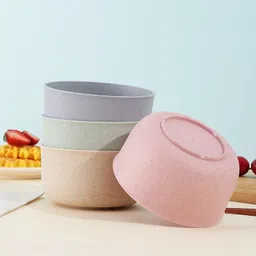 dgsell creations Plastic Serving Bowl Wheat Straw Plastic Bowl 300 ML-picture-39