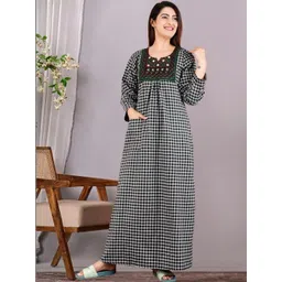 DGSM CRAFT Checked Maxi Nightdress-picture-28