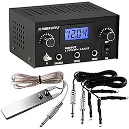 DGT Tattoo Supply Dgt Pro Digital Dual Tattoo Machine Power Supply Kit W/ 2 Clip Cord & Foot Pedal-picture-55
