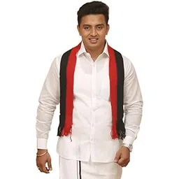 dhaglok DMK Muffler | Dravida Munnetra Kazhagam Thundu | DMK | Thalapathy CM Stalin Scarf | Tamil Nadu Political Party Flag Muffler for Men & Women | Election Campaign & Function Wear-picture-51