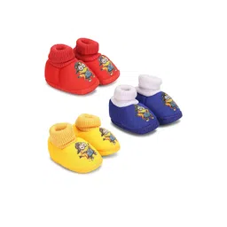 Dhairya Collection Kids 3Pc Cotton Minions Booties-picture-50
