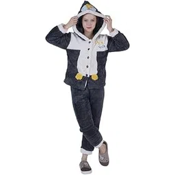 Dhairya_Traders Women Girls Winter Woolen Night Suit Top and Pyjama Set image 1