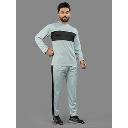 dhanakfashion Men Night Suit Set Grey, Black Colorblock-picture-17