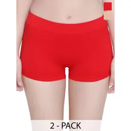 DHANDAI FASHION Pack of 2 Mid-Rise Boys Shorts Briefs Boy Short Full P(Mo-2+CB-2)RedSkn-picture-40