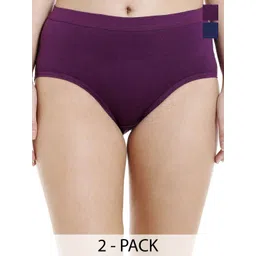 DHANDAI FASHION Pack Of 2 Pure Cotton Mid Rise Hipster Briefs Soft Cotton Panty (SC-M-10)M-picture-38