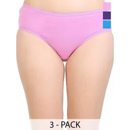 DHANDAI FASHION Pack Of 3 Pure Cotton Mid Rise Hipster Briefs Soft Cotton Panty (SC-M-8)Ml-picture-36