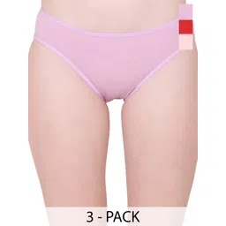 DHANDAI FASHION Pack Of 3 Pure Cotton Mid Rise Hipster Briefs Soft Cotton Panty (SC-M-9)Ml-picture-35