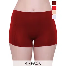 DHANDAI FASHION Pack of 4 Boys Shorts Briefs Boy Short Full P(Mo-2+CB-4)MrnRedSknWht-picture-20