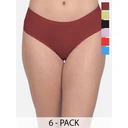 DHANDAI FASHION Pack Of 6 Cotton Hipster Briefs Soft Cotton Panty (DC-M-6)-picture-24