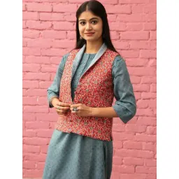 Dharan SL Side Yoke Quilted Red Jacket-picture-23