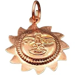 Dharmsaar Small Suraj Locket, Sooraj Pendant Necklace, Copper Made Shri Surya Locket for Boys and Girls, Sun Metal Pendant Religious Jewellery Gift Item Men and Women (Without Chain)-picture-55