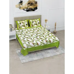 Dhawariya's Green Cotton 180 TC Double Bedsheet-picture-24
