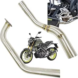Dhe Best Bike Premium Exhaust Middle Muffler Bend Pipe Stainless Steel Suitable for Yamaha MT 15 V2 BS6-picture-21