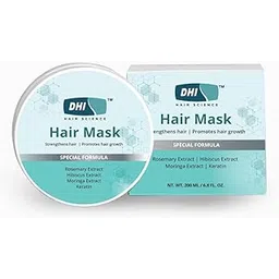 DHI Hair Mask with Moringa, Hibiscus, Shea Butter & Rosemary | Strengthens & Promotes Hair Growth | Suitable For All Hair Types | For Men & Women | 200 ml-picture-30