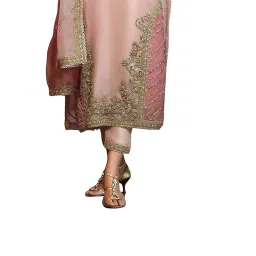 dhrishafashion Women's Georgette Semi Stitched Lehenga Choli In Light Green1 Colour SF171745 image 3