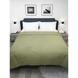 Dhrohar Light Green Polyester 300 GSM Double Bed Blanket-picture-46