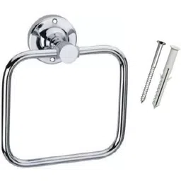 dhruva creation Stainless Steel Towel Ring Bathroom Accessories Pack of 1 SILVER Towel Holder SILVER Towel Holder-picture-29
