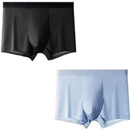 dhruva sales Men’s Ultra-Silk Soft Lycra Material | Ice-Silk Men's Short |Plain Underwear | Multi-Colored (Pack of 3)-picture-12