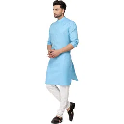 DIAMON STYLE Men Regular Kurta with Churidar image 4