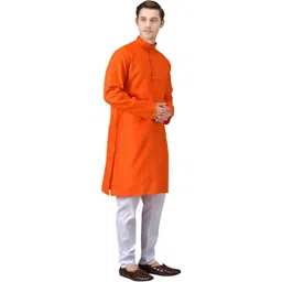 DIAMON STYLE Men Regular Kurta with Pyjamas image 4