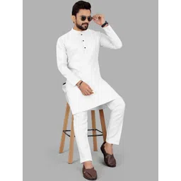 DIAMON STYLE Men Regular Kurta with Pyjamas image 1