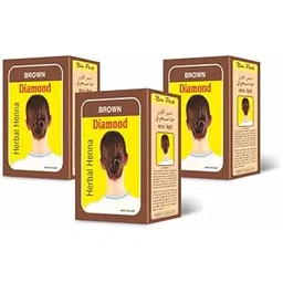 Diamond Herbal Henna Brown Hair Color Brown Mehendi,Natural Brown, 60g(Pack of 3)-picture-52
