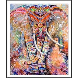 Diamond Painting Art Kits for Adults (20x16 inch) Elephant DIY 5d Diamonds Paintings Dotz Kit Full Drill Crafts Dots Pack for Home Office Wall Decor (Elephant)-picture-21